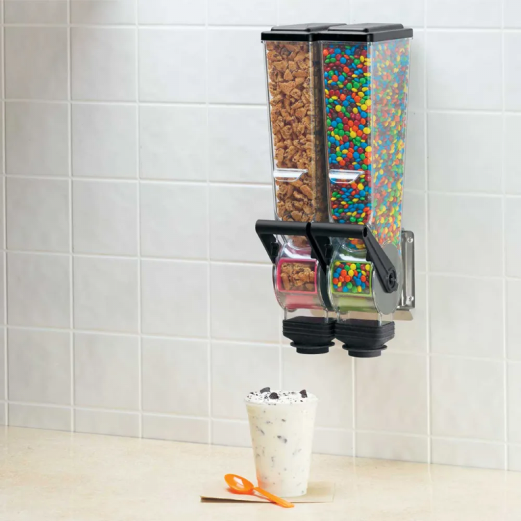 Ice cream sundae topping station bar